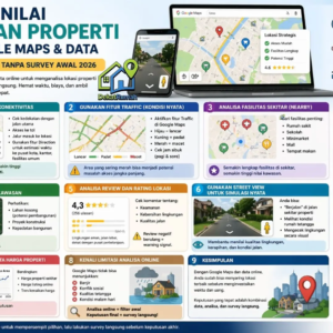 Cara Menilai Kawasan Properti dari Google Maps (Panduan Lengkap 2026 Anti Salah Beli)