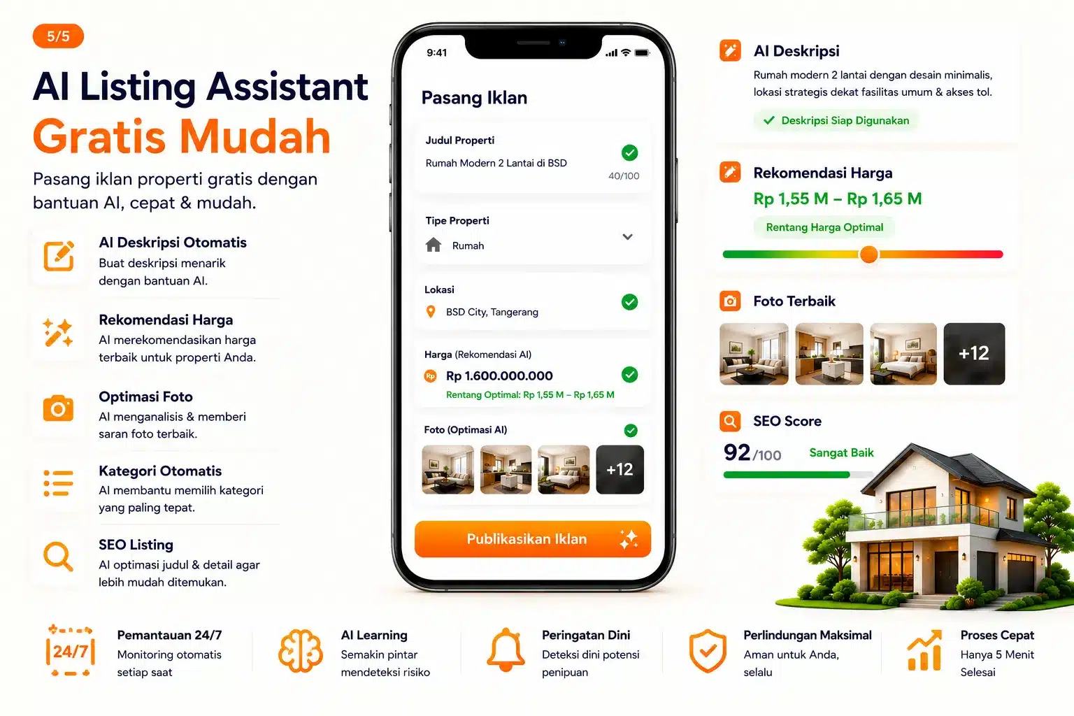 Asisten pencarian properti mudah digunakan di DekatRumah